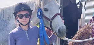 Student with a horse