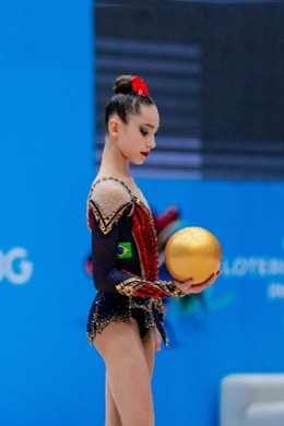 Linda with a gymnastic ball